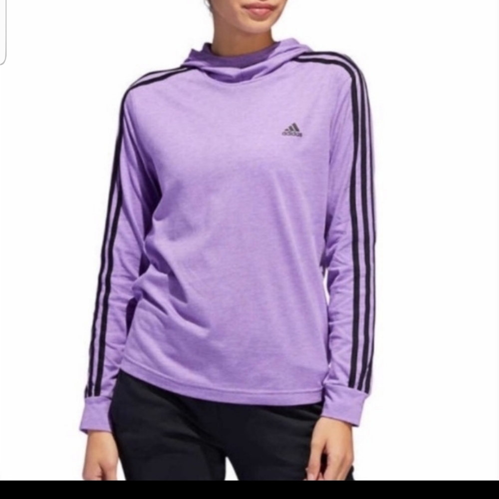 Adidas Climalite Purple Jersey Hoodie Sz XL